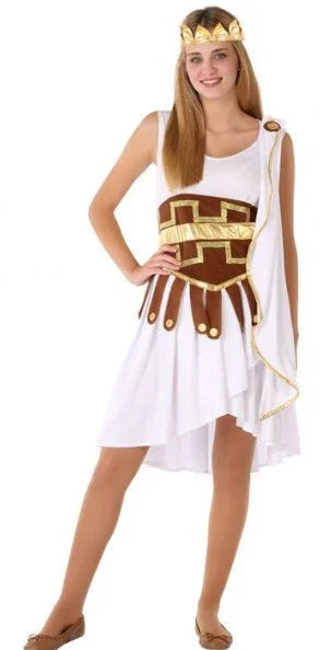 Disfraz de Princesa Griega para Adolescente Damas Romanas y Griegas Atosa